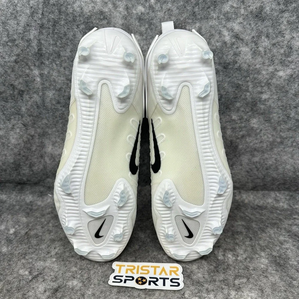 Nike Huarache 9 Elite Mid Lacrosse Cleats Mens Sz 12 White Black FD0088-101 LAX